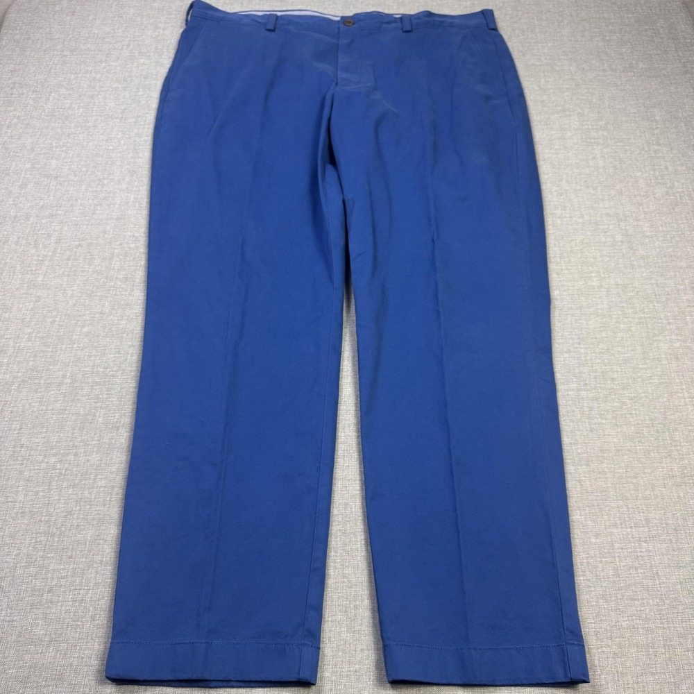Brooks Brothers Clark Fit Chino Pants Mens 42x30 Blue Cotton Spandex Classic